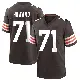 ＃71 Men's Tytus Howard Brown Game Cleveland Browns Team Color Jersey