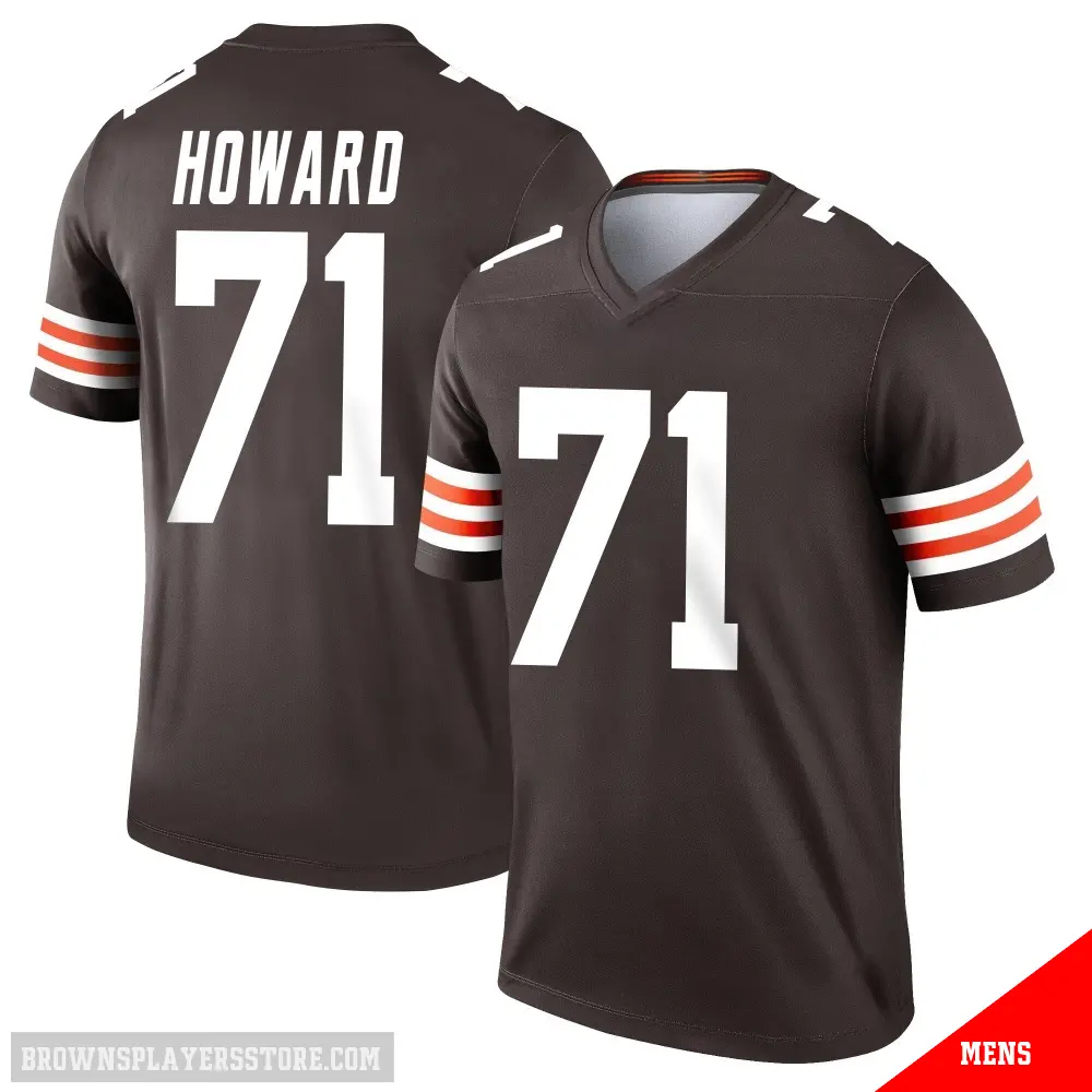 ＃71 Men's Tytus Howard Brown Legend Cleveland Browns Jersey