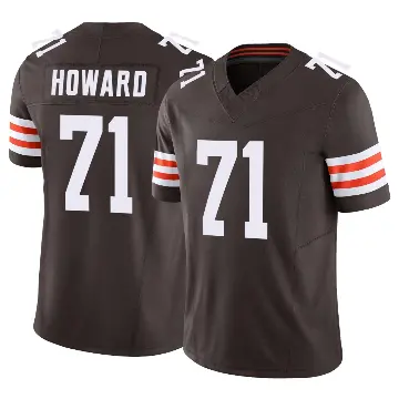 ＃71 Men's Tytus Howard Brown Limited Cleveland Browns Vapor F.U.S.E. Jersey