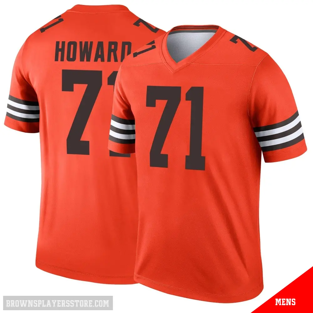＃71 Men's Tytus Howard Orange Legend Cleveland Browns Inverted Jersey