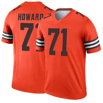 ＃71 Men's Tytus Howard Orange Legend Cleveland Browns Inverted Jersey