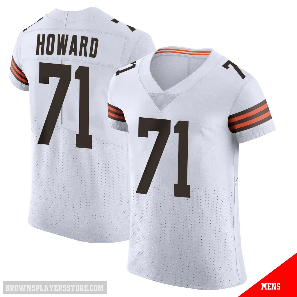 ＃71 Men's Tytus Howard White Elite Cleveland Browns Vapor Jersey