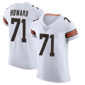 ＃71 Men's Tytus Howard White Elite Cleveland Browns Vapor Jersey