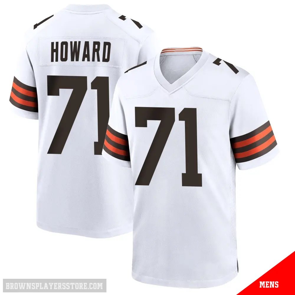 ＃71 Men's Tytus Howard White Game Cleveland Browns Jersey