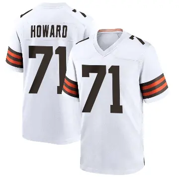＃71 Men's Tytus Howard White Game Cleveland Browns Jersey