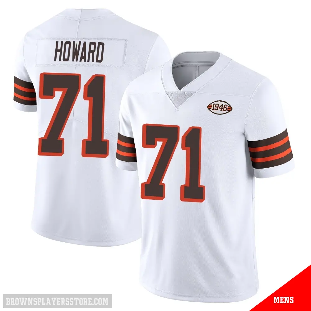 ＃71 Men's Tytus Howard White Limited Cleveland Browns Vapor 1946 Collection Alternate Jersey