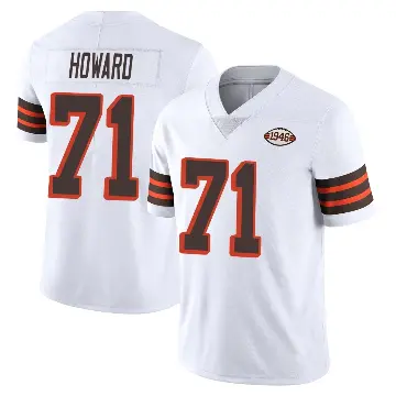＃71 Men's Tytus Howard White Limited Cleveland Browns Vapor 1946 Collection Alternate Jersey