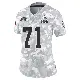＃71 Women's Cornelius Lucas Arctic Camo Limited Cleveland Browns 2024 Salute to Service Jersey