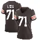 ＃71 Women's Cornelius Lucas Brown Game Cleveland Browns Team Color Jersey