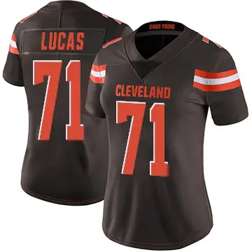 ＃71 Women's Cornelius Lucas Brown Limited Cleveland Browns Team Color Vapor Untouchable Jersey