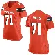 ＃71 Women's Cornelius Lucas Orange Game Cleveland Browns Alternate Jersey