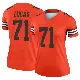＃71 Women's Cornelius Lucas Orange Legend Cleveland Browns Inverted Jersey