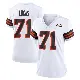＃71 Women's Cornelius Lucas White Game Cleveland Browns 1946 Collection Alternate Jersey