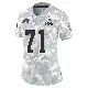 ＃71 Women's Jedrick Wills Jr. Arctic Camo Limited Cleveland Browns 2024 Salute to Service Jersey