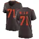 ＃71 Women's Jedrick Wills Jr. Brown Game Cleveland Browns Alternate Jersey