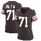 ＃71 Women's Jedrick Wills Jr. Brown Game Cleveland Browns Team Color Jersey