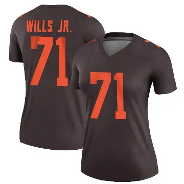 ＃71 Women's Jedrick Wills Jr. Brown Legend Cleveland Browns Alternate Jersey