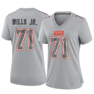 ＃71 Women's Jedrick Wills Jr. Gray Game Cleveland Browns Atmosphere Fashion Jersey