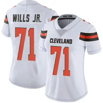＃71 Women's Jedrick Wills Jr. White Limited Cleveland Browns Vapor Untouchable Jersey