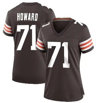 ＃71 Women's Tytus Howard Brown Game Cleveland Browns Team Color Jersey