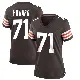 ＃71 Women's Tytus Howard Brown Game Cleveland Browns Team Color Jersey