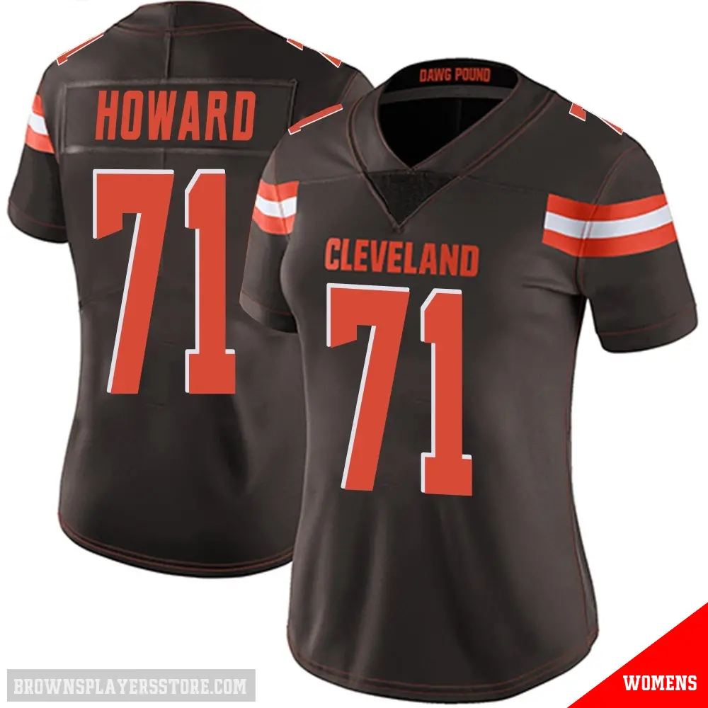 ＃71 Women's Tytus Howard Brown Limited Cleveland Browns Team Color Vapor Untouchable Jersey