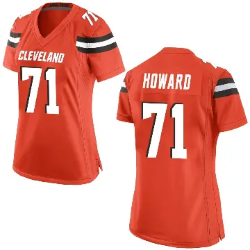 ＃71 Women's Tytus Howard Orange Game Cleveland Browns Alternate Jersey