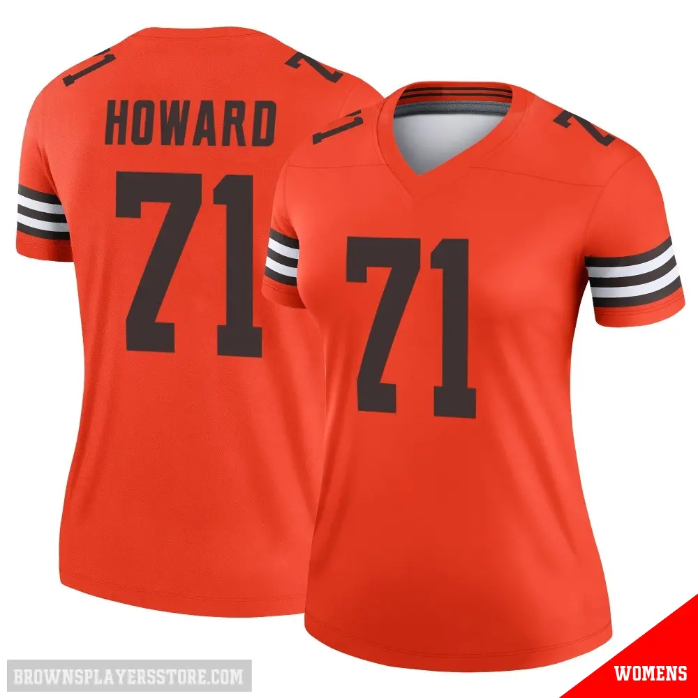 ＃71 Women's Tytus Howard Orange Legend Cleveland Browns Inverted Jersey