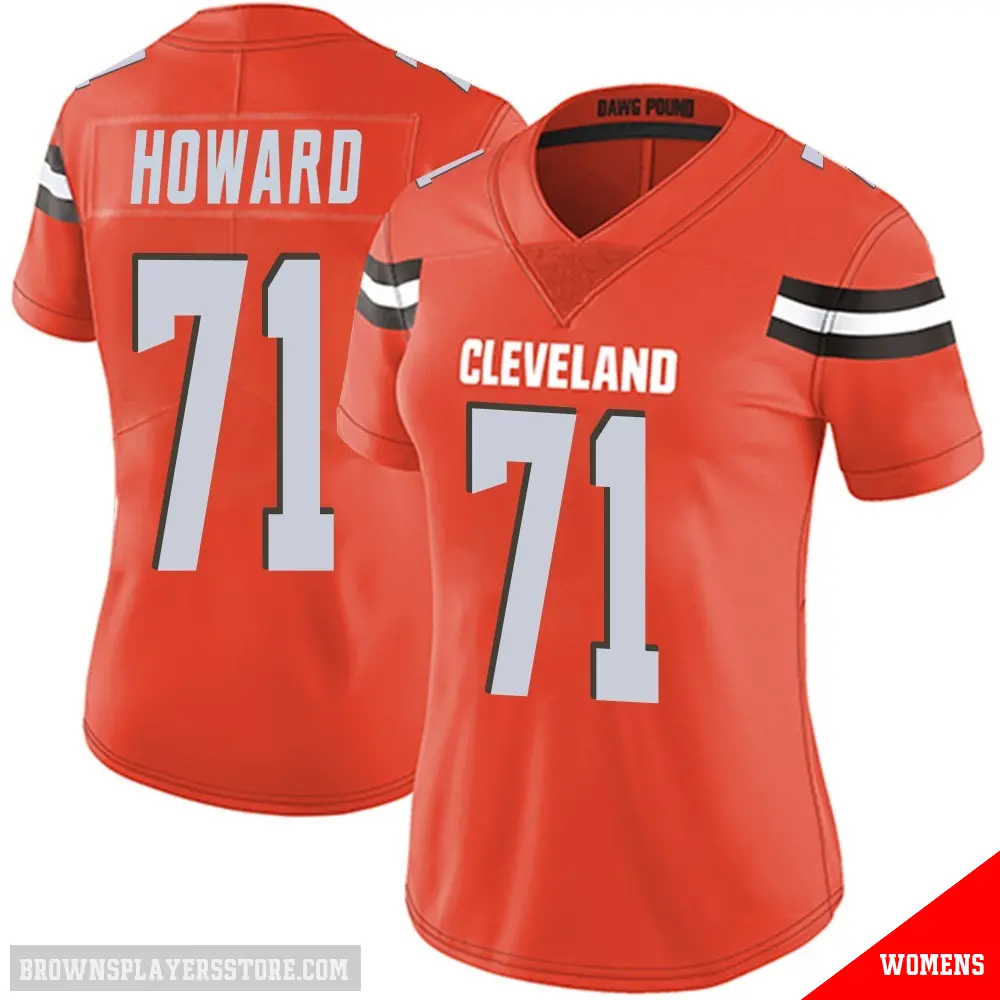 ＃71 Women's Tytus Howard Orange Limited Cleveland Browns Alternate Vapor Untouchable Jersey