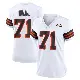 ＃71 Women's Tytus Howard White Game Cleveland Browns 1946 Collection Alternate Jersey