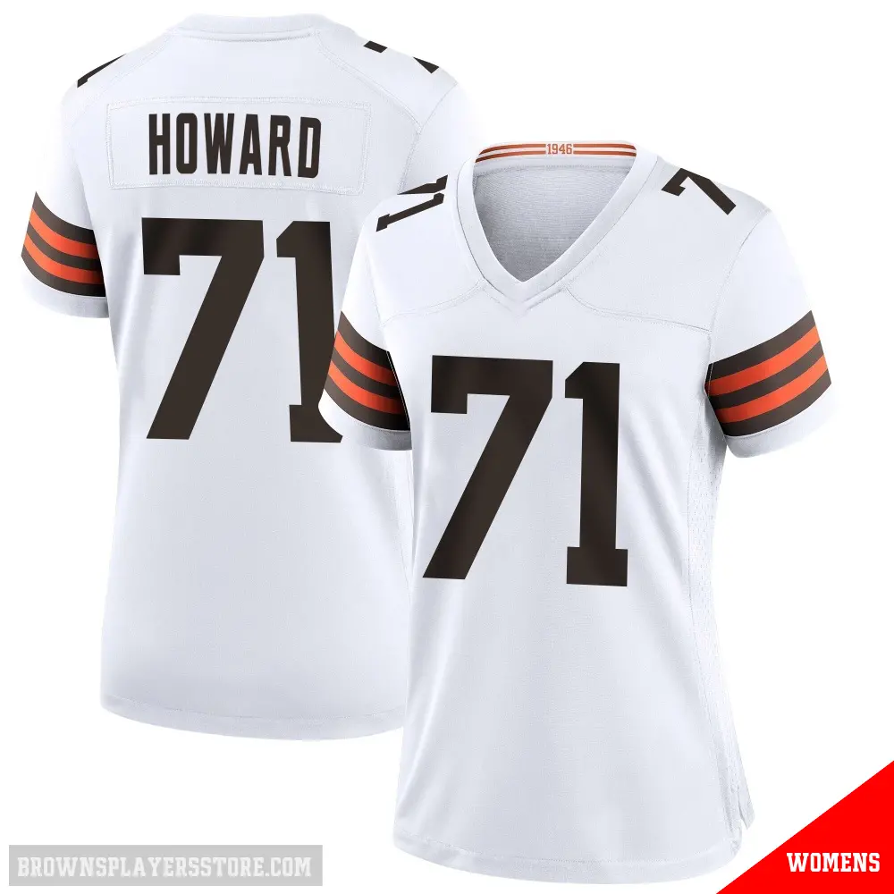 ＃71 Women's Tytus Howard White Game Cleveland Browns Jersey