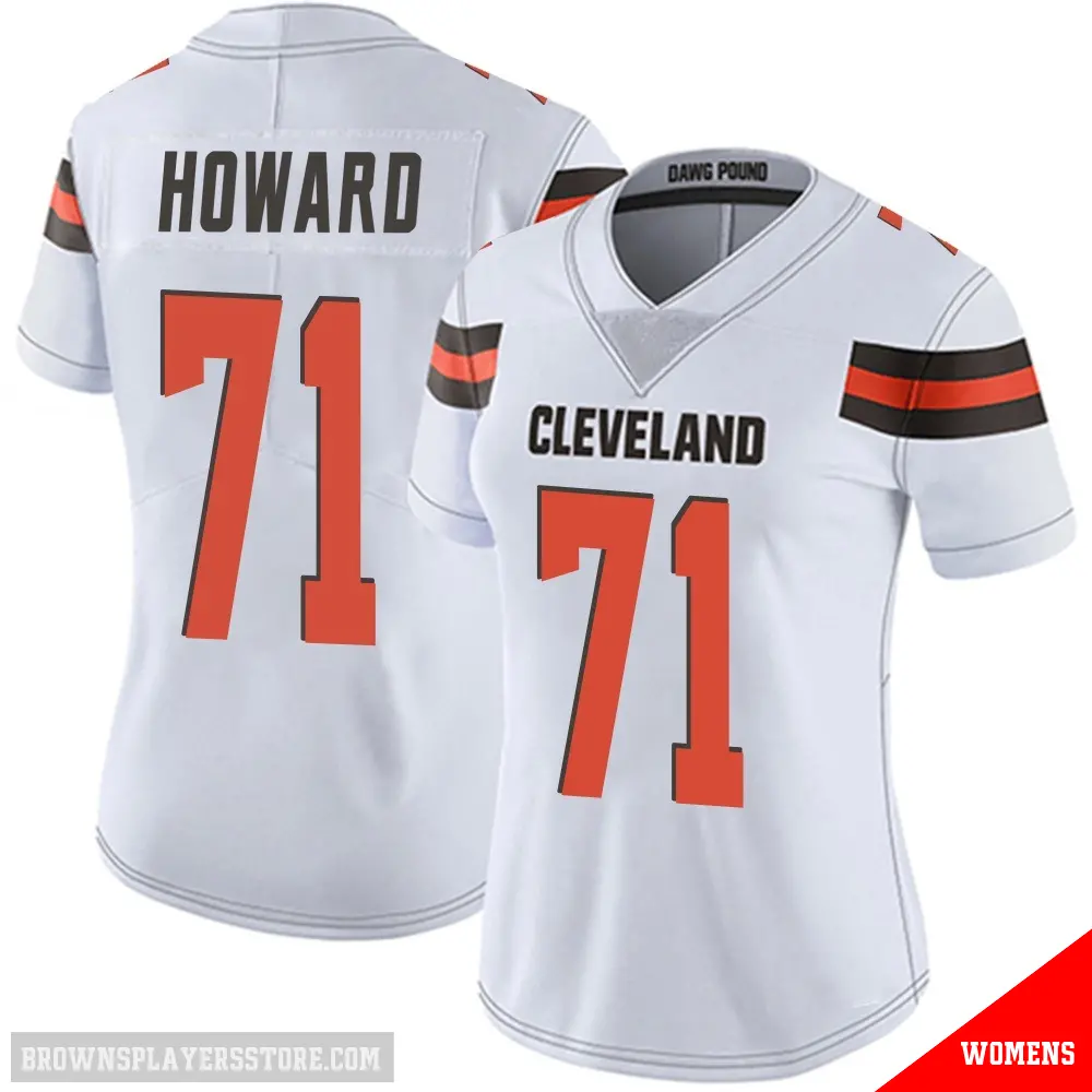 ＃71 Women's Tytus Howard White Limited Cleveland Browns Vapor Untouchable Jersey