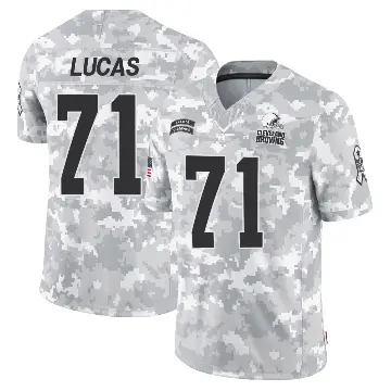 ＃71 Youth Cornelius Lucas Arctic Camo Limited Cleveland Browns 2024 Salute to Service Jersey