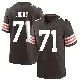 ＃71 Youth Cornelius Lucas Brown Game Cleveland Browns Team Color Jersey