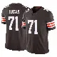 ＃71 Youth Cornelius Lucas Brown Limited Cleveland Browns Vapor F.U.S.E. Jersey