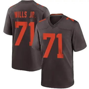 ＃71 Youth Jedrick Wills Jr. Brown Game Cleveland Browns Alternate Jersey