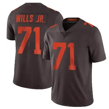 ＃71 Youth Jedrick Wills Jr. Brown Limited Cleveland Browns Vapor Alternate Jersey