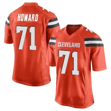 ＃71 Youth Tytus Howard Orange Game Cleveland Browns Alternate Jersey