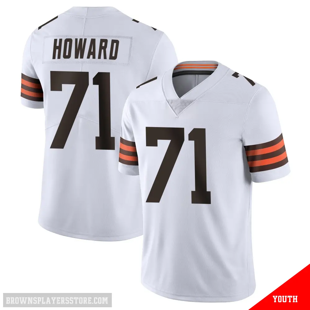 ＃71 Youth Tytus Howard White Limited Cleveland Browns Vapor Untouchable Jersey