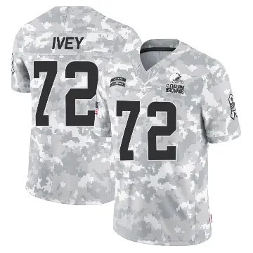 ＃72 Men's Jason Ivey Arctic Camo Limited Cleveland Browns 2024 Salute to Service Jersey