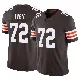 ＃72 Men's Jason Ivey Brown Limited Cleveland Browns Vapor F.U.S.E. Jersey