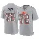 ＃72 Men's Jason Ivey Gray Game Cleveland Browns Atmosphere Fashion Jersey