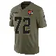 ＃72 Men's Jason Ivey Olive Limited Cleveland Browns 2025 Salute to Service Jersey