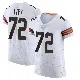 ＃72 Men's Jason Ivey White Elite Cleveland Browns Vapor Jersey