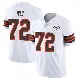 ＃72 Men's Jason Ivey White Limited Cleveland Browns Vapor 1946 Collection Alternate Jersey