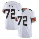 ＃72 Men's Jason Ivey White Limited Cleveland Browns Vapor Untouchable Jersey