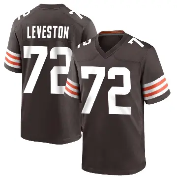 ＃72 Men's KT Leveston Brown Game Cleveland Browns Team Color Jersey