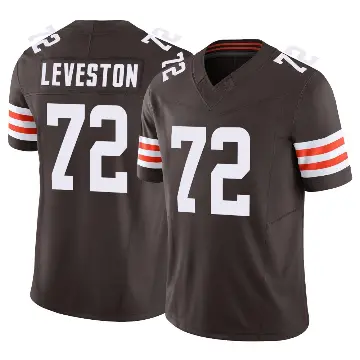 ＃72 Men's KT Leveston Brown Limited Cleveland Browns Vapor F.U.S.E. Jersey
