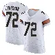 ＃72 Men's KT Leveston White Elite Cleveland Browns Vapor Jersey