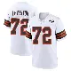 ＃72 Men's KT Leveston White Game Cleveland Browns 1946 Collection Alternate Jersey